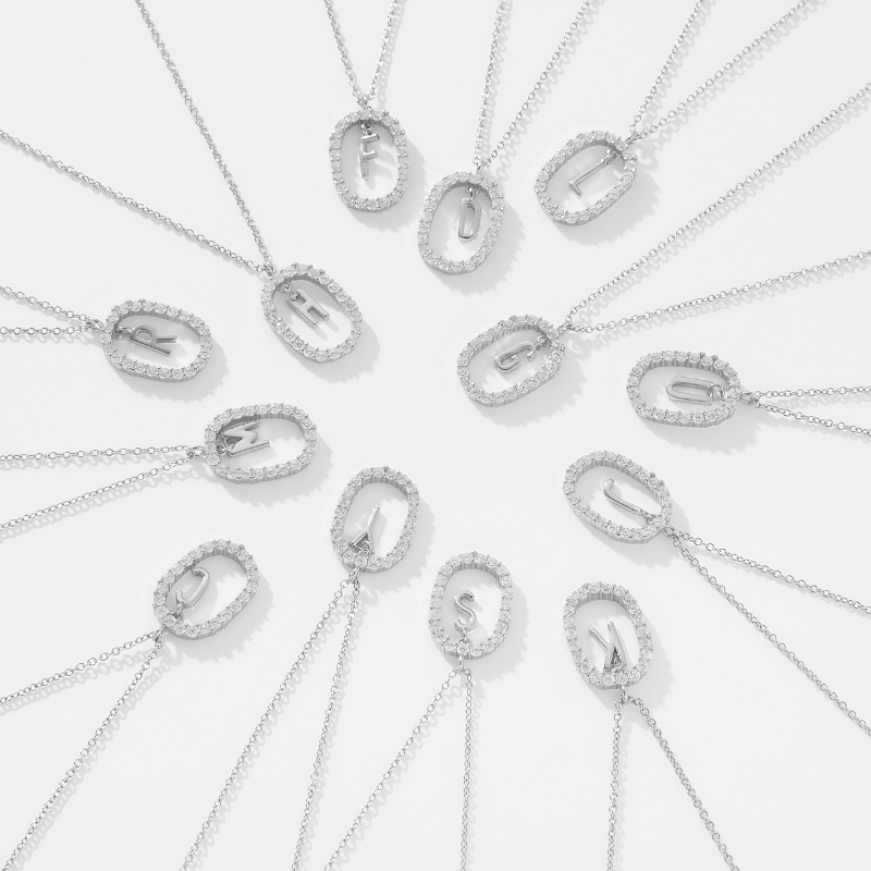 Collier Initiale Étincelant