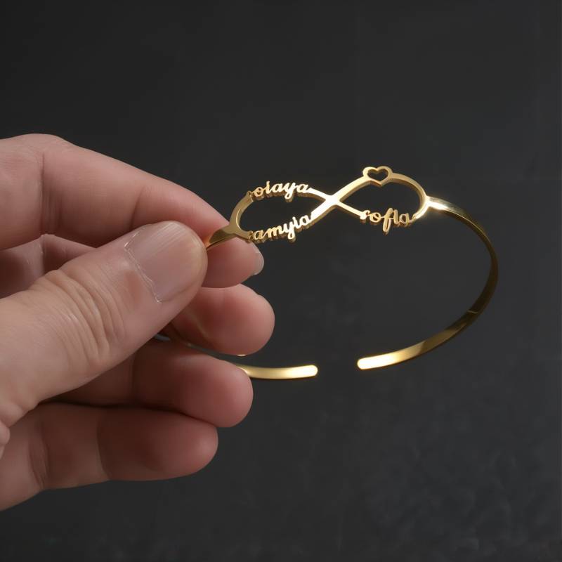 Bracelet Infini 3 Prénoms